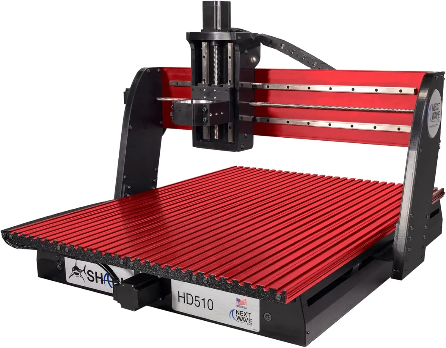 Next Wave Shark HD510 production CNC router carving complex joints in a professional home workshop.